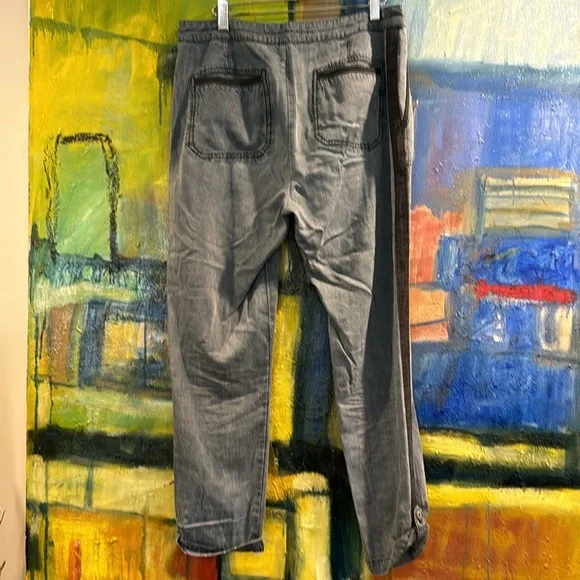 Hei Hei chambray denim fold over button closure pants size 28